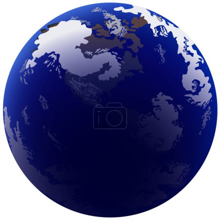 Téléchargez les illustrations : Terre sur fond bleu isolé - en licence libre de droit