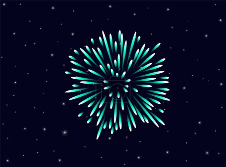 Téléchargez les illustrations : Fond de feux d'artifice. fond de vacances festive avec des étoiles. illustration vectorielle - en licence libre de droit