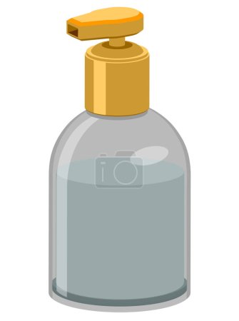 Illustration for Hand sanitizer bottle icon, vector illustration - Royalty Free Image
