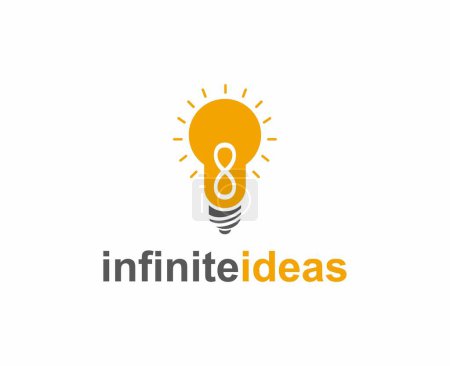 Illustration for Idea bulb logo icon, vector illustration - Royalty Free Image