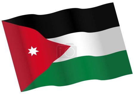 Illustration for Jordan flag icon, vector illustration - Royalty Free Image