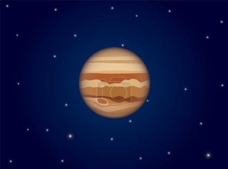 Illustration for Jupiter planet in the space, vector illustration - Royalty Free Image