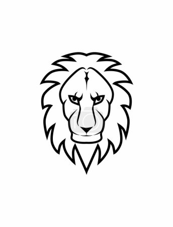 Ilustración de Icono de cabeza de león, ilustración vectorial - Imagen libre de derechos