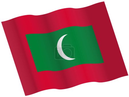 Illustration for Maldives flag icon, vector illustration - Royalty Free Image