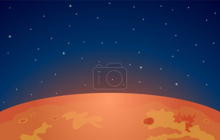 Illustration for Mars planet icon, vector illustration - Royalty Free Image