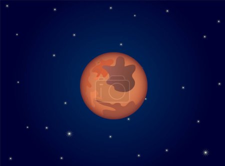 Ilustración de Mars planeta icono, vector de ilustración - Imagen libre de derechos