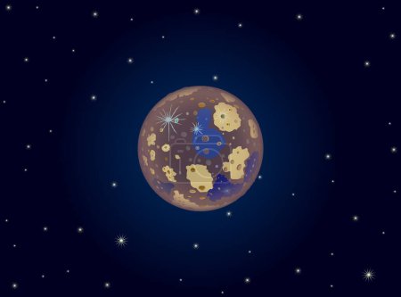 Illustration for Mercury planet icon, vector illustration - Royalty Free Image
