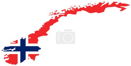Illustration for Norway flag icon, vector illustration - Royalty Free Image