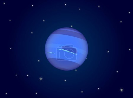 Ilustración de Neptune planeta icono, vector de ilustración - Imagen libre de derechos