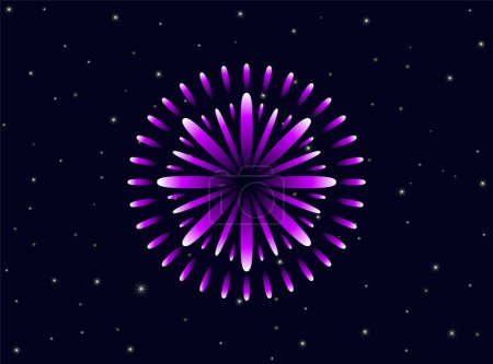 Illustration for Purple explosion on the sky icon, vector illustration - Royalty Free Image