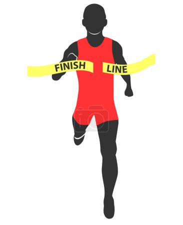 Illustration for Sprinter finish icon, vector illustration - Royalty Free Image