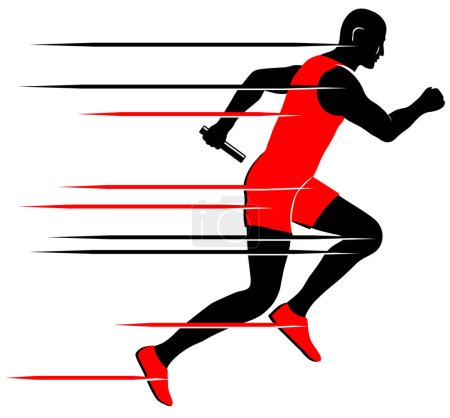 Téléchargez les illustrations : Icône de sprinter, illustration vectorielle - en licence libre de droit