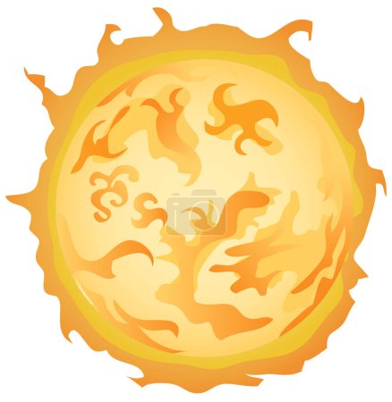 Illustration for Vector illustration of the sun on white background. - Royalty Free Image