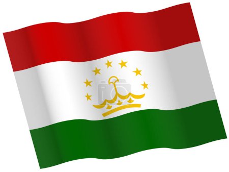 Téléchargez les illustrations : Icône du drapeau du tadjikistan, illustration vectorielle - en licence libre de droit