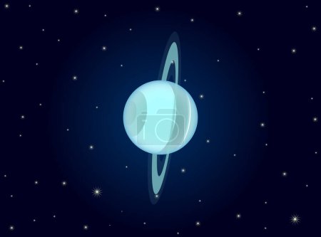 Illustration for Planet in space with solar system - Royalty Free Image