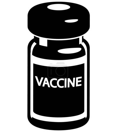 Illustration for Vaccine vial icon image - Royalty Free Image