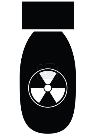 Téléchargez les illustrations : Icône isolée de silhouette de baril radioactif - en licence libre de droit