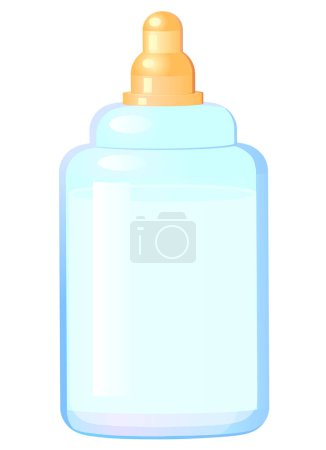 Ilustración de Bebé botella de leche icono, vector de ilustración - Imagen libre de derechos