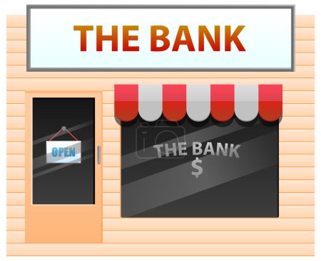 Illustration for The bank icon, vector illustration - Royalty Free Image
