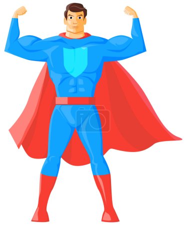 Ilustración de Icono de superman, ilustración vectorial - Imagen libre de derechos