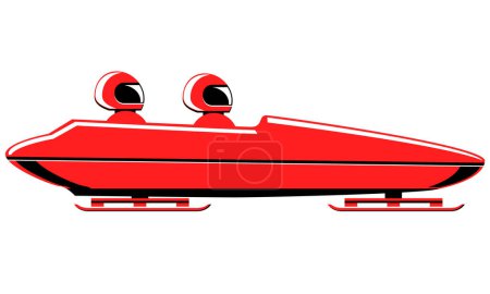 Illustration for Bobsled icon, vector illustration - Royalty Free Image