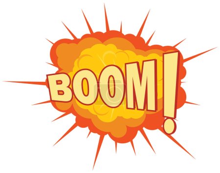 Illustration for Boom text icon, vector illustration - Royalty Free Image