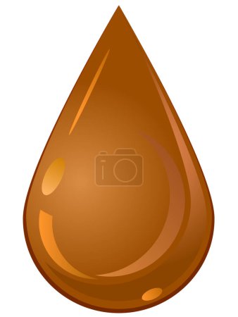 Ilustración de Icono de gota marrón, ilustración vectorial - Imagen libre de derechos