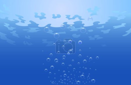 Illustration for Bubbles in ocean water icon, vector illustration - Royalty Free Image