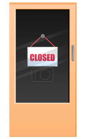 Téléchargez les illustrations : Icône de porte de magasin fermé, illustration vectorielle - en licence libre de droit