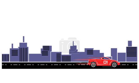 Téléchargez les illustrations : Voiture ville véhicule véhicule vecteur illustration conception - en licence libre de droit