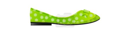 Téléchargez les illustrations : Gros plan de chaussure femelle verte - en licence libre de droit