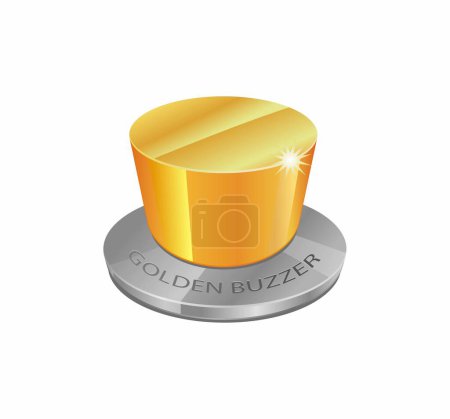 Illustration for Golden buzzer icon, vector illustration - Royalty Free Image