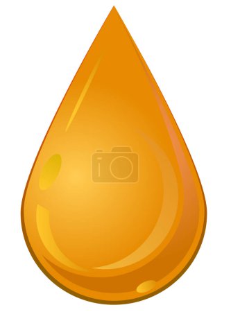 Illustration for Golden drop  icon, vector illustration - Royalty Free Image