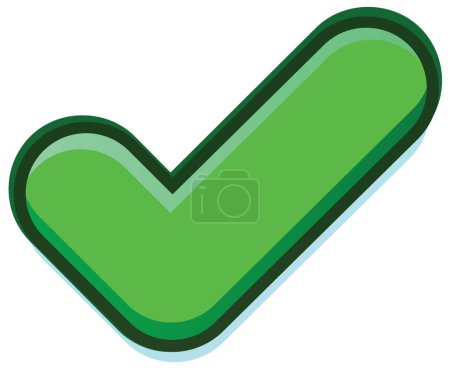 Illustration for Vector illustration of green check sing - Royalty Free Image