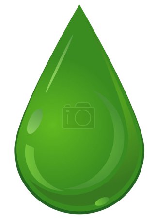 Illustration for Green drop  icon, vector illustration - Royalty Free Image