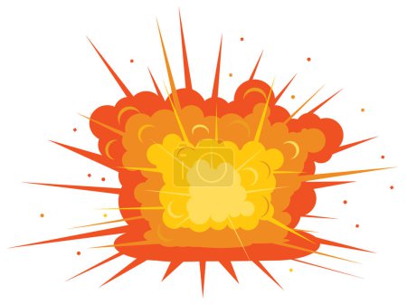 Illustration for Vector hand drawn illustration of colorful bright comic style explosion - Royalty Free Image