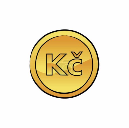 Illustration for Gold coin logo template - Royalty Free Image