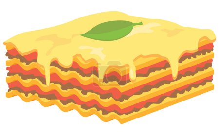 Téléchargez les illustrations : Icône lasagne, illustration vectorielle - en licence libre de droit