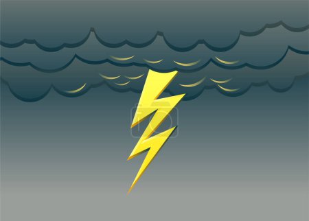 Illustration for Lightning bolt icon. vector illustration - Royalty Free Image