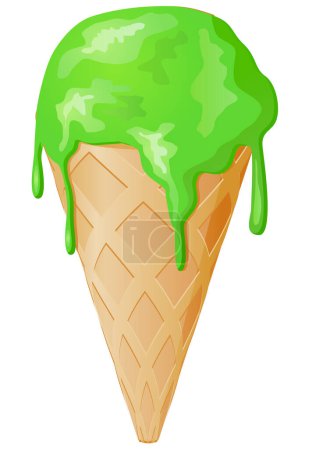 Illustration for Ice cream in cartoon style - Royalty Free Image