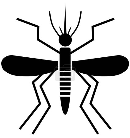 Illustration for Mosquito icon, simple style - Royalty Free Image