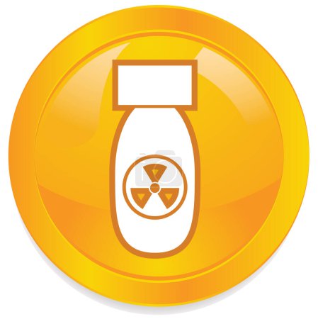 Téléchargez les illustrations : Signal de biorisque. bombe nucléaire - en licence libre de droit