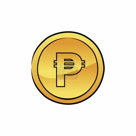 Ilustración de Peso coin icon, vector illustration - Imagen libre de derechos