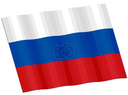 Téléchargez les illustrations : Icône du drapeau russe, illustration vectorielle - en licence libre de droit
