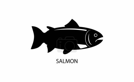 Illustration for Salmon  icon, vector illustration - Royalty Free Image