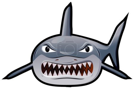 Téléchargez les illustrations : Illustration d'un drôle de requin - en licence libre de droit
