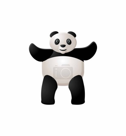 Illustration for Panda icon, vector illustration - Royalty Free Image