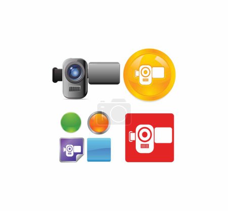 Illustration for Video cam icons icon, vector illustration - Royalty Free Image