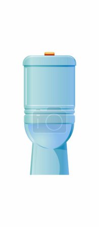 Illustration for Blue water closet isolated on white background. 3d illustration - Royalty Free Image