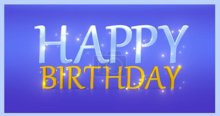 Photo for Postcard for a birthday celebration with lettering text - Royalty Free Image